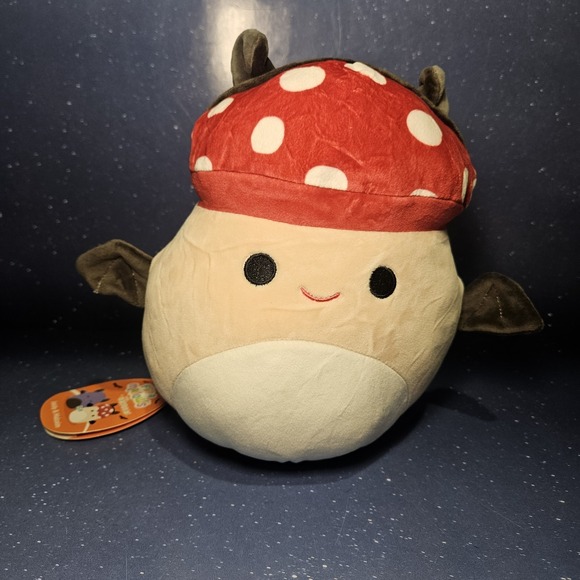 Squishmallow 8" Flip a Mallows Joldy & Malcolm Plush Kellytoy NWT  Mushroom Bat - Picture 1 of 5